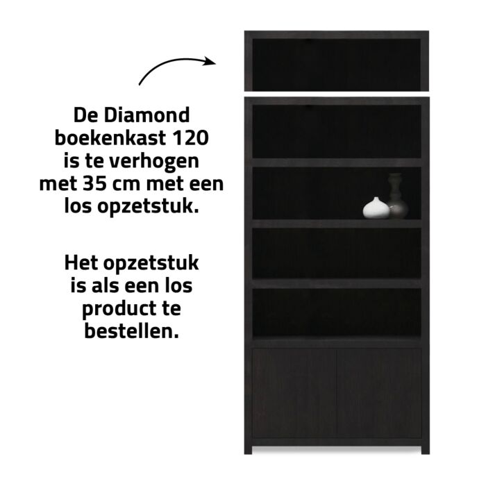 Boekenkast Juwel 4 Vaks 120cm