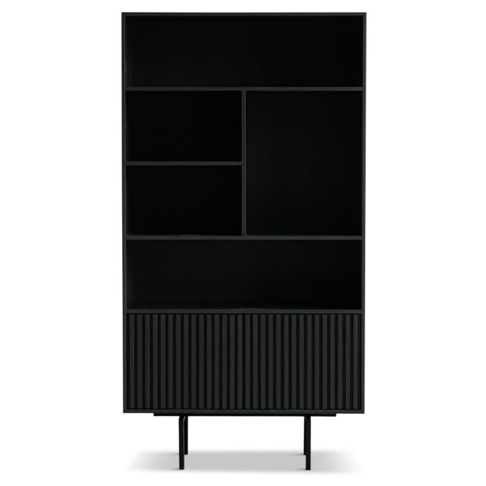 Boekenkast Sapphire  120cm 5 Vaks Rechts Zwart