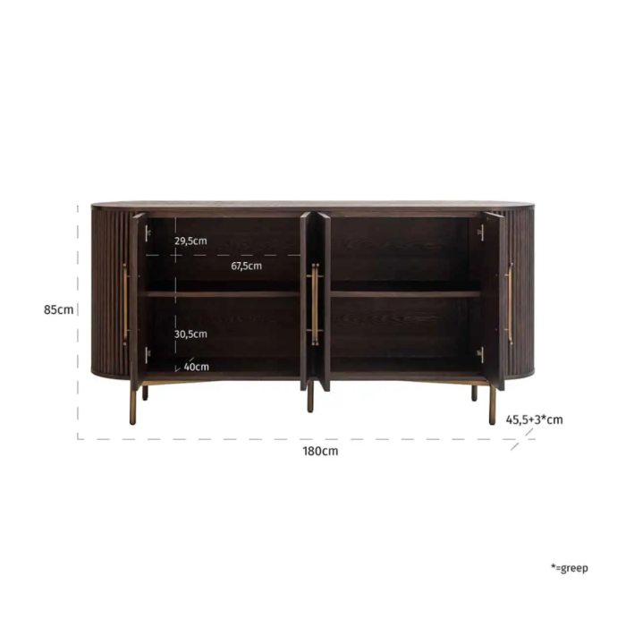 Dressoir luxor 4-deurs