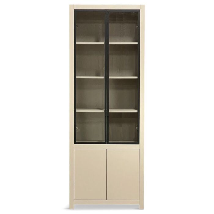 Vitrinekast Juwel 80cm 4 Vaks Taupe