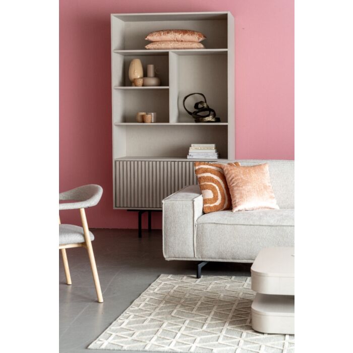 Boekenkast Sapphire 120cm 5 Vaks Rechts Taupe