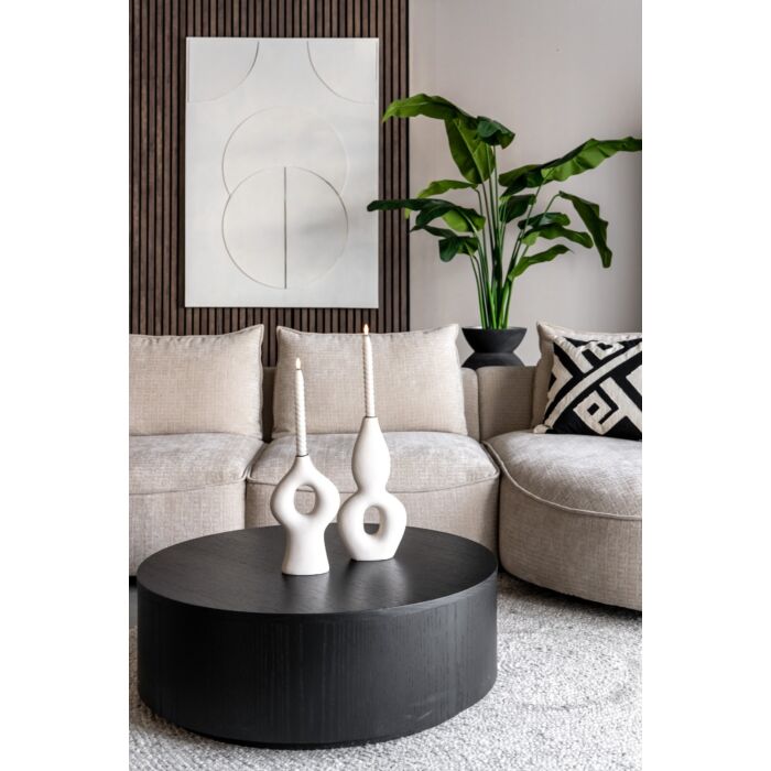 Salontafel Juwel Rond Ø80cm Zwart