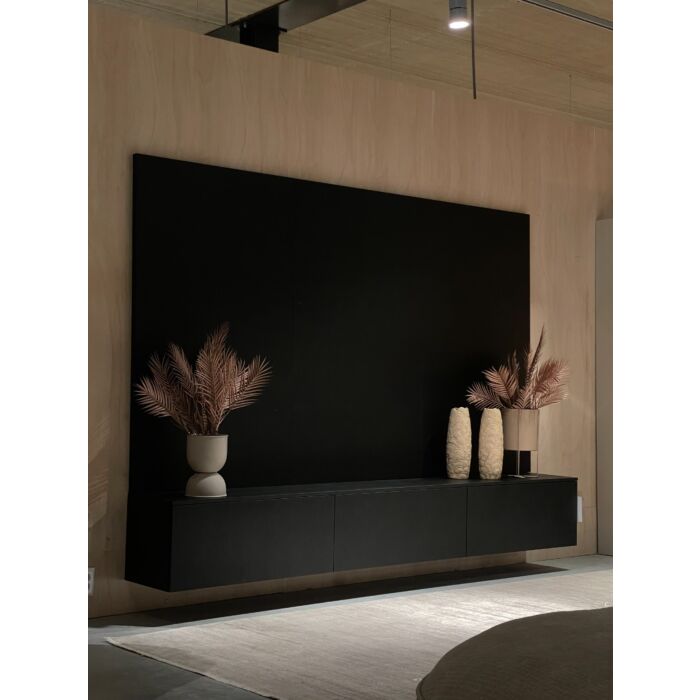 TV-wandmeubel Charm Cinewall 277cm Zwart