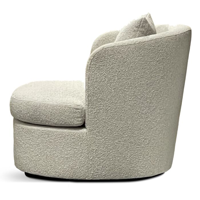 Draaibare Lounge Fauteuil Desiree Bouclé Beige