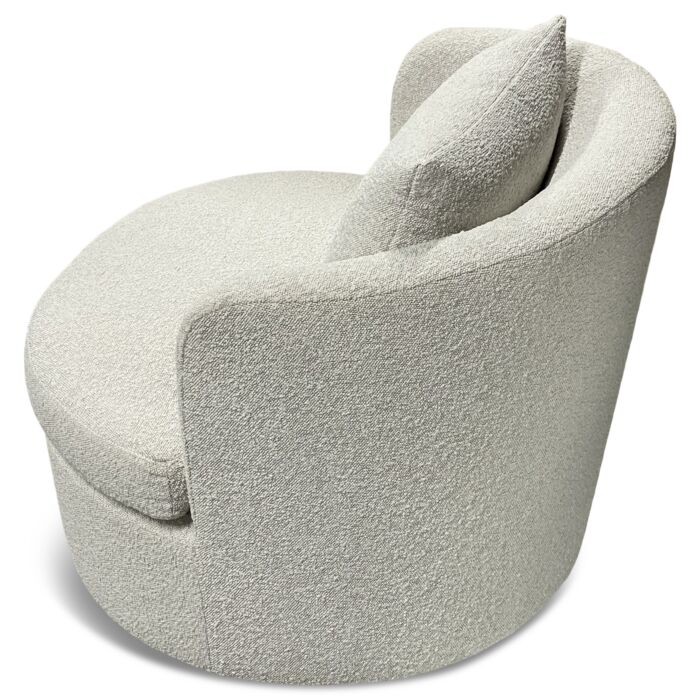 Draaibare Lounge Fauteuil Desiree Bouclé Beige