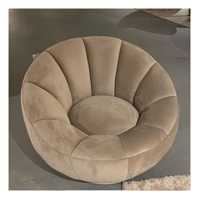 Richmond Interiors Draaifauteuil Kendall khaki velvet