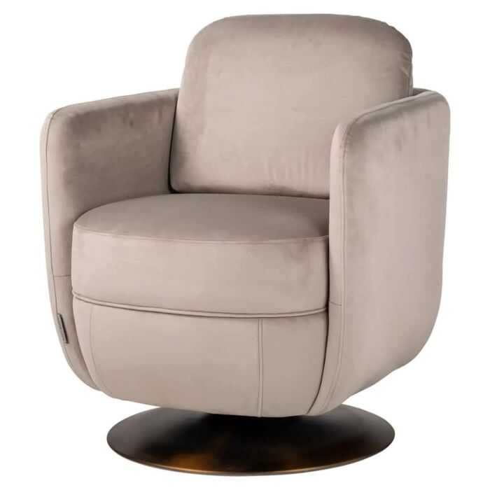 Draaifauteuil Turner khaki velvet fire retardant