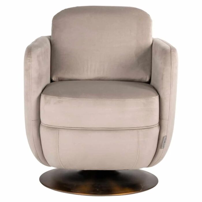 Draaifauteuil Turner khaki velvet fire retardant