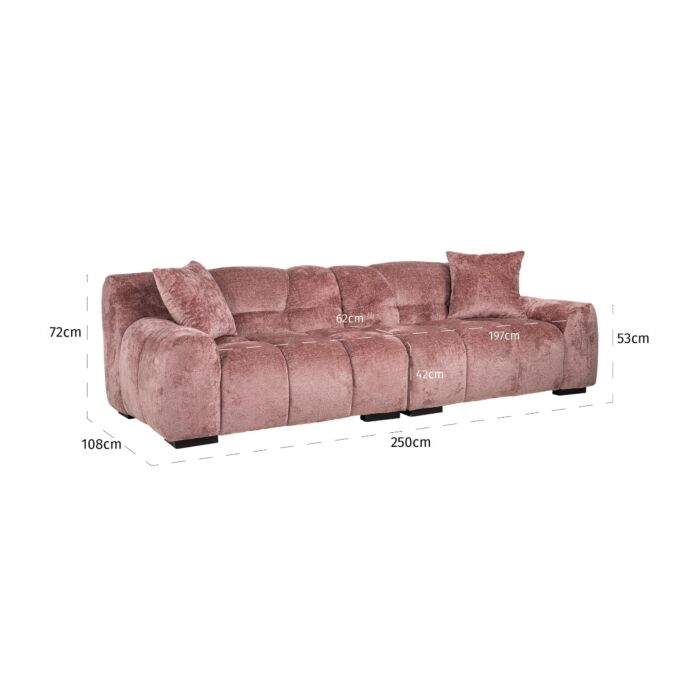 Bank Charelle rose chenille