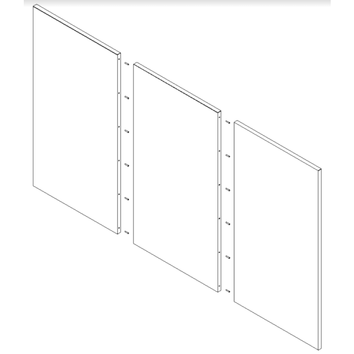 TV-wandmeubel Charm Cinewall 277cm Zwart