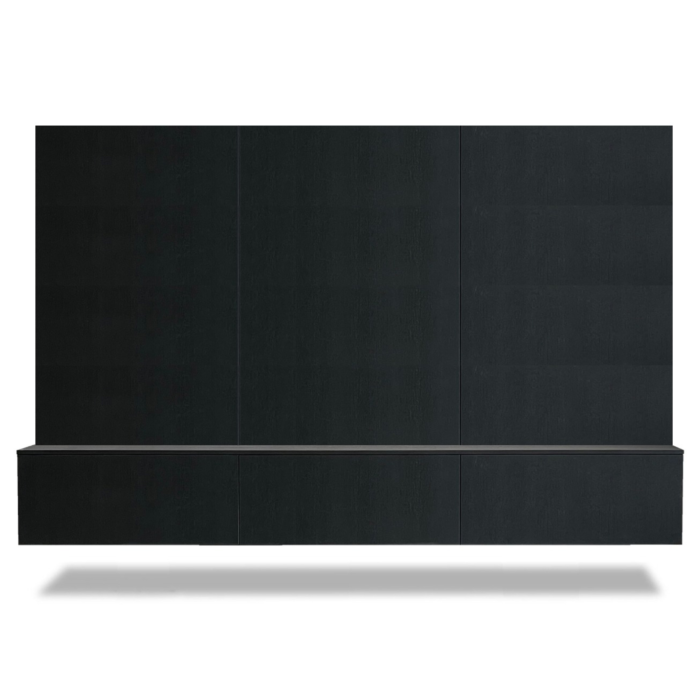 TV-wandmeubel Charm Cinewall 277cm Zwart