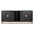  Dressoir Blackbone gold 4-deuren + open vak