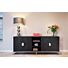 Dressoir Blackbone silver 4-deuren + open vak