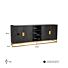 Dressoir Blackbone gold 4-deuren + open vak