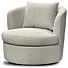  Draaibare Lounge Fauteuil Velours Taupe Desiree 