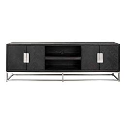 Richmond Interiors TV-dressoir Blackbone Silver 4-deuren 185 Black Rustic