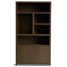 Diamond Boekenkast 120cm 5 Vaks Links Bruin