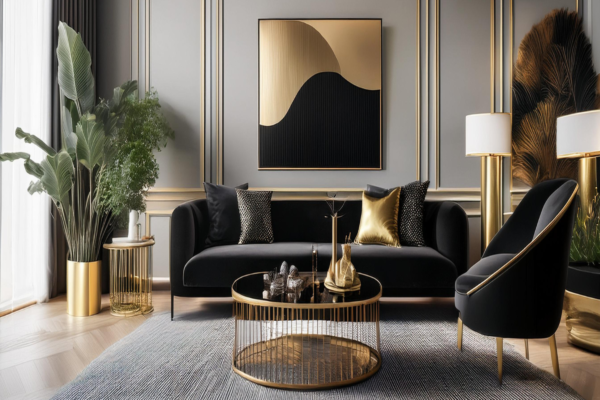 Zwart met goud interieur. Luxe en stijl met een vleugje drama